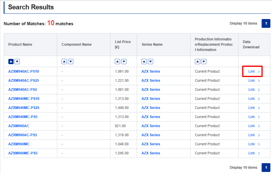 (A) Search by product name (model).