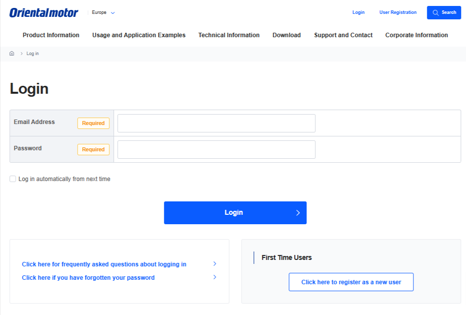 2. Log in
