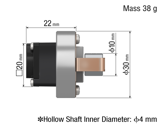 Hollow Shaft Type Frame Size Ø30 mm Dimensions