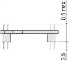 Horizontal Placing Connector Dimensions