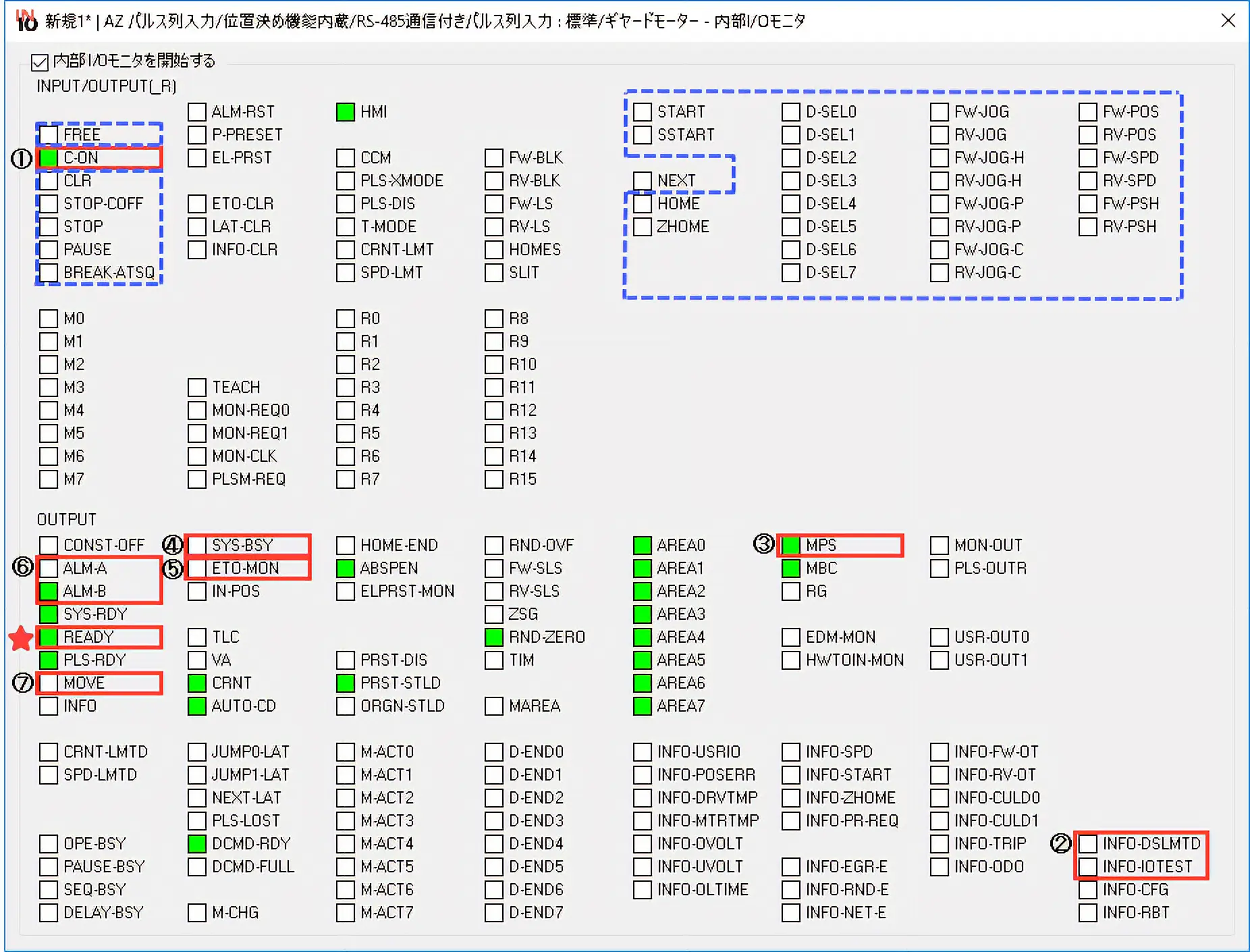 MEXE02 I/O monitor