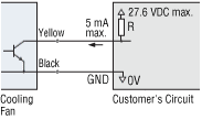 Sensor output circuit connection example
